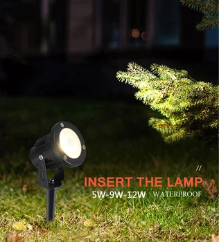 Karácsonyi Fények Kültéri IP65 Otthon Kert Kerti Dekoráció Spot Lámpa 5W9W12W Vízálló Plug-in Emelet Fény AC110V220V12V