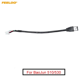 FEELDO Car Audio Rádió 4 tűs Conector Váltó Port USB Adapter BaoJun 510/530 Nagy Képernyőn Hifi fejegység, USB Kábel