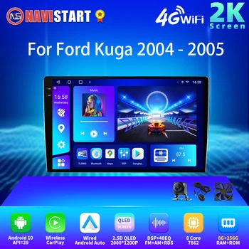 NAVISTART 2K 2000*1200 autórádió Ford Kuga 2004 - 2005-Ös Android Auto Carplay DSP RDS GPS-4G WiFi Multimédia Navigátor