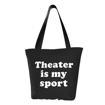 A színház A Sport Szórakoztató Grafikus Kézitáska Hordozható Bevásárló Táska Nagy Kapacitás