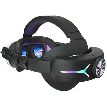 MOOL VR Fej Heveder A Meta Quest 3 Szivacs Fejfedőt RGB Töltő Fülhallgató Beépített 8000Mah Akkumulátorok VR Tartozékok