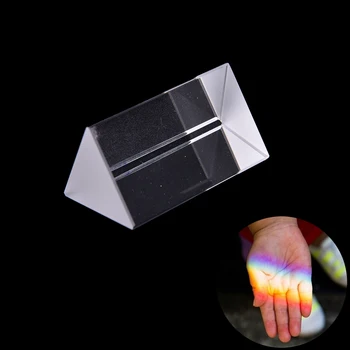 5cm Mini Prizma Optikai Üveg Tripla Háromszög alakú Prizma Refraktor Fizika Kísérlet Tanítás Tartozékok