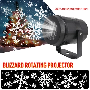 Projektor Éjszakai Fény Hópehely Projektor Szabadtéri Projektoros Lámpa 360° - Os Forgó Haza Karácsonyi Fesztivál Party Dekoráció