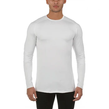 Őszi Tömörítés Shirt Mens Fitness póló, Vékony, Tornaterem Ruházat Testépítő póló Izom Hosszú Ujjú Sport-Edzés Tees