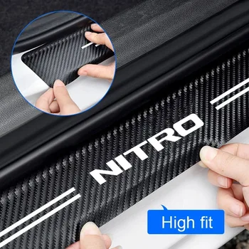 NITROfor Dodge NITRO Autó küszöb anti lép protection strip csomagtartóban anti kiegészítők szalag szénszálas matrica dekoráció