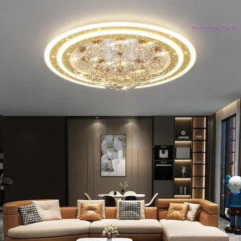 Északi Kristály Mennyezeti Lámpa Luxus Nappali Fény Kreatív Arany Üveg Labdát Hálószoba Lámpa, Modern, Egyszerű Háztartási Lámpák