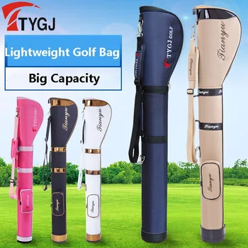 TTYGJ Könnyű Golf Táskák Nagy Kapacitású Hordozható Golf Fegyvert Táskák, vállpánt Állni Csomag Tud 6-7 Klubok