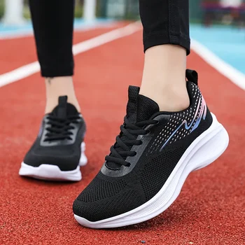 Női futócipő a Futó Fekete Sport Platform Cipők, Alkalmi Cipők, Divat Sétáló Cipők Tornaterem Vulkanizált Női Footw