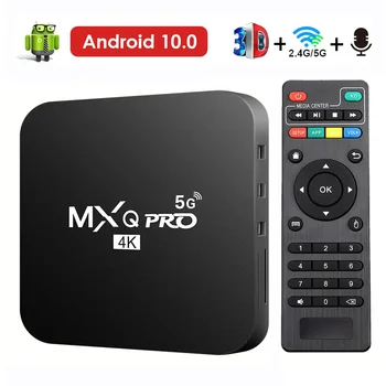 2023 Új Smart TV Box MXQ-PRO 4K HD Android 10.0 Smart TV Box 2.4/5G Dual-WIFI 3D Videó Média Lejátszó házimozi TV Set-top Box