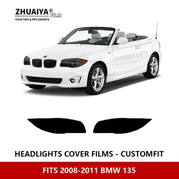 A BMW 135 2008-2011 Autó Külső Fényszóró Anti-semmiből PPF elővágott Védőfólia Javítás film autó matricák Tartozékok