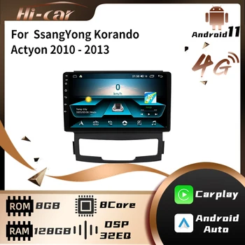2 Din-Autoradio a SsangYong Korando Actyon 2010 - 2013 Sztereó WiFi Ponty feküdt GPS Navigációs Multimédia Lejátszó fejegység