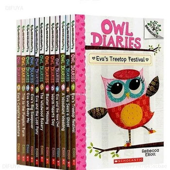 17 Könyvek/Set Bagoly Diaries Angol Nyelvű Képeskönyv Gyerekeknek Korai Gyermekkori Oktatás, Tanulás, Írás Napló Lányok Életkor 6-12 Éves Korig