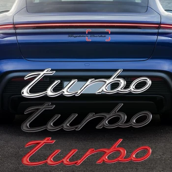 1db 3D-s turbo Fender Farok fém Autó logó oldalán jelvény Kreatív dekoráció hátsó lökhárító csomagtartóban jelkép matrica Tartozékok Porsche