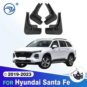 Hyundai Santa Fe 2019-2023 Autó Mudflaps Sárfogó Splash Őrök Mudguards Sár Lebeny Elülső Hátsó Lökhárító Protector