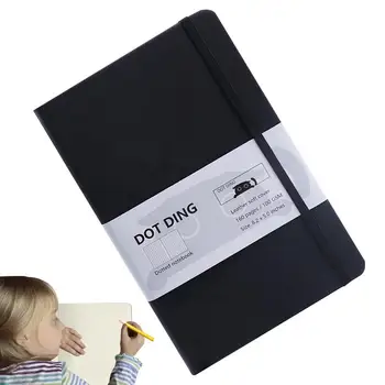 Notebook Klasszikus Journal Pöttyös Papír, Kemény Borító 100 GSM Tervező Napló Dot Rács Notebook Vastag Papír Írószer