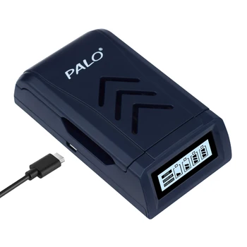 PALO 4 Slot AA AAA Intelligens Akkumulátor Töltő USB Töltő 1.2 V Ni-MH/Ni-Cd & 1,5 V-os Lítium-ion AAA/AA Újratölthető Akkumulátorok