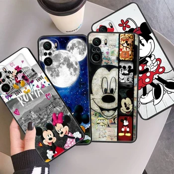 Mickey Minnie Utazás Xiaomi Redmi Megjegyzés 12 11E 11 11 11T 10 10 9 9T 9S 8 8 TONNA Pro Plusz 5G 7 5 Fekete Telefon Esetében