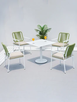Alkalmi lap étkező asztal, székek kombináció szabadtéri erkély kert alumínium ötvözetből készült asztalok, székek, asztalok, székek,