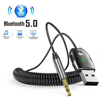 Bluetooth Audio Receiver Dongle USB 3,5 mm-es Jack Car Audio Aux Bluetooth 5.0 Kihangosító Készlet autórádió BT Továbbítja