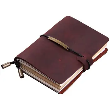 Kézzel készített Utazási Notebook, Bőr Utazási Napló Notebook Férfi & Nő, Tökéletes Írás, Ajándékok, Utazók, 5.2 X 4