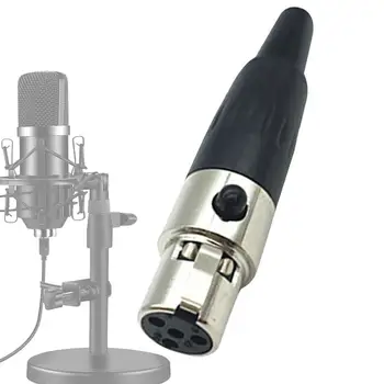 XLR Női Csatlakozó 4-Pin Csatlakozó XLR Csatlakozó, XLR Kábel Női Csatlakozó Mikrofon Csatlakozó Átalakító Audió Jack Mikrofon