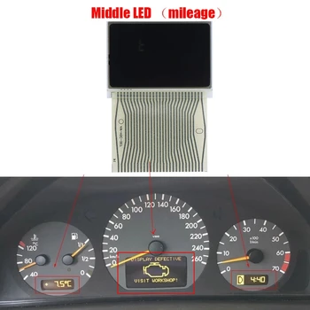 Autó LCD Műszerfal, Kilométeróra Pixel Javítás Sebességmérő Középső Központi Kijelző Képernyő Benz W202 W208 R170
