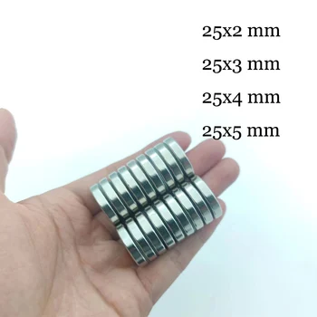 A nagyon Erős Neodímium Mágnes 25 mm x 2/5mm N52 Ritka Föld Mágnesek Állandó Mágneses Korong Mágnes, Hűtő/Office/Tudomány