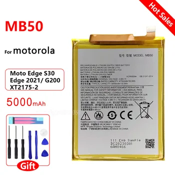 Eredeti Csere MB50 Akkumulátor Motorola MOTO SZÉLÉN S30/2021/G200 XT2175-2 Mobil Telefon Újratölthető Batteria 5000mAh