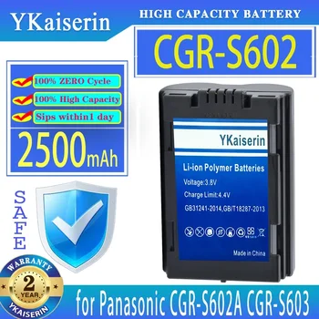 YKaiserin Akkumulátor CGRS602 2500mAh a Panasonic ft ajánlás-S602A ft ajánlás-S603 DMW-BL14 Lumix DMC-L1 DMC-LC40 DMC-LC5