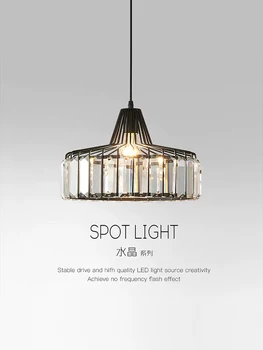 Étkező Csillár Egyszerű, Modern, Világos Luxus Kristály Lámpa Kreatív Erkély Fény Japán Hálószoba Ágy Melletti Kis Droplight