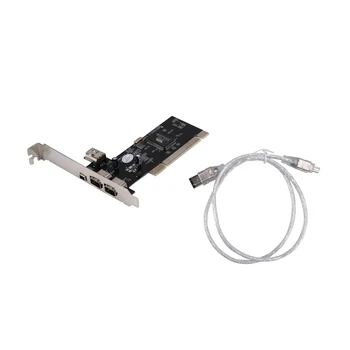 1394A PCI Kártya, PCI IEEE 1394A 4-Port Firewire Kártya 0,8 M 6Pin, Hogy 4 tűs 1394A Kábel