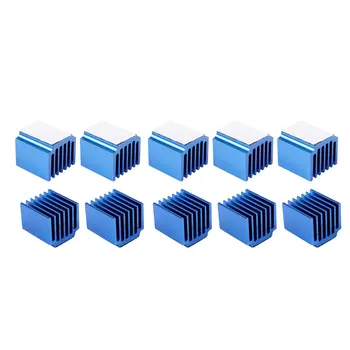 10db 3D-s Nyomtató Alkatrészek Kék Alumínium Léptető Vezető Hűtőborda A TMC2100 LV8729 TMC2208 TMC2130