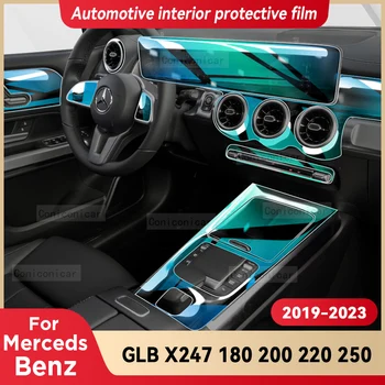 A Merceds Benz GLB X247 180 200 220 250 2019-2023 Autó Belső középkonzol TPU Védőfólia Anti-karcolás Javítás film