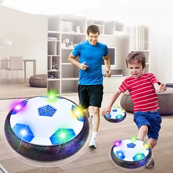 Új Lebeg Futball-Labda Air Cushion Úszó Habot Labdarúgó LED-es Ejtőernyős Játékok, Futball-Labda Gyerek Kültéri Beltéri Sport Játékok