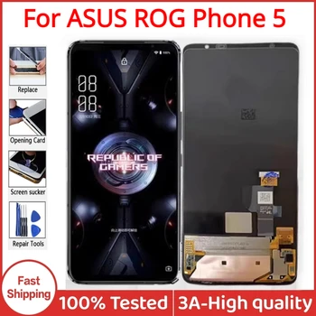 Az ASUS ROG Telefon 5 Pro 5S Pro ZS673KS-1B048IN ASUS_I005DB I005DA ZS673KS-1A079IN LCD Kijelző, Touch Digitalizáló Képernyő Szerelvény