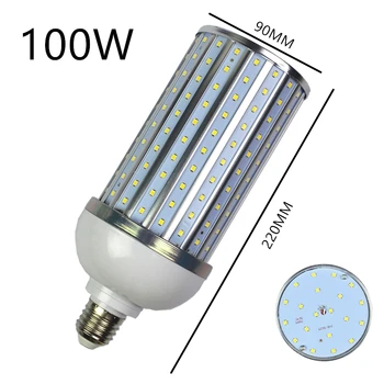 200led-100W LED Izzó Alumínium shell lámpa AC110-220V B22 E26 E27 E39 E40 Kukorica fény utcai lámpa hideg Meleg Fehér Természet Fehér
