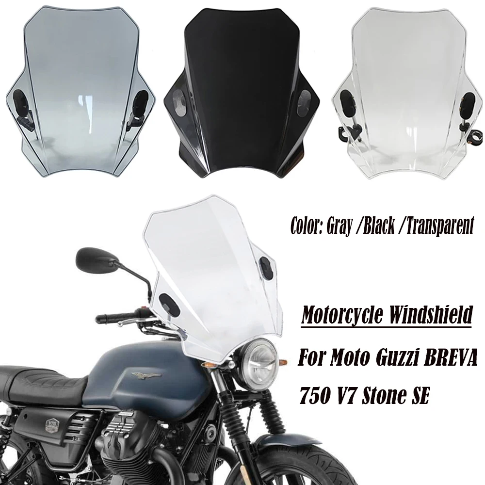 A Moto Guzzi BREVA 750 V7 Kő SE Univerzális Motoros Szélvédő Üveg Fedelét Képernyő Deflektor Motorkerékpár Tartozékok0