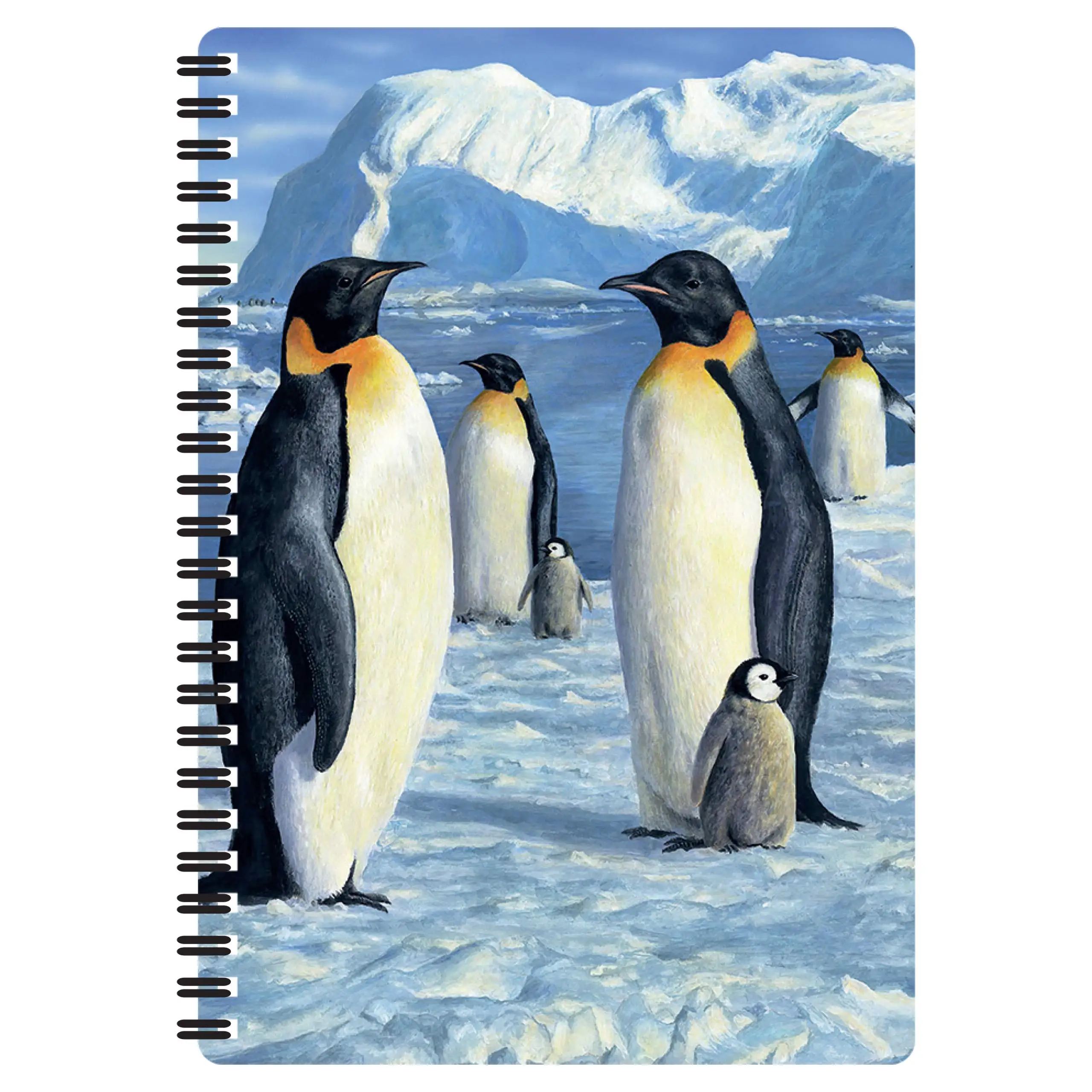 A pingvinek Spirál Journal Notebook Memo Jegyzettömb 120 Oldalas Napló Spirál Könyv a Fiúk Grils Tanulmány Megállapítja, Munka, Iskola Naplózó0