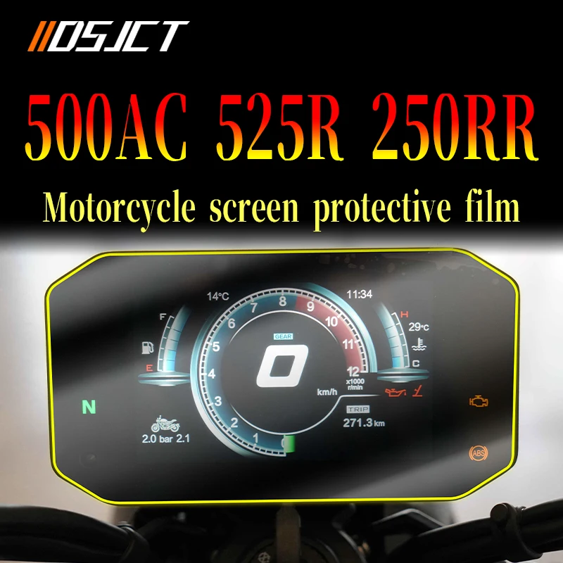 A Voge 500AC 525R 250RR Motorkerékpár Klaszter Karcolás Méter Film Műszerfal Fedezze Képernyő Védő eszköz Film0