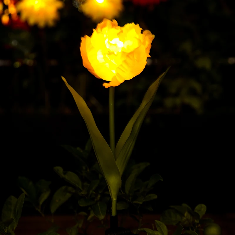 Mesterséges Virágok, Tulipán Solar Kültéri Lámpa LED Érzékelő Kapcsoló Vízálló Virág Lámpa Kerti Járda Dekoráció Kert Kerti Dekoráció4