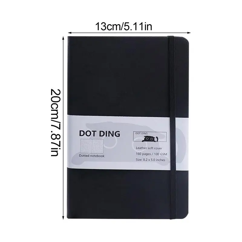 Notebook Klasszikus Journal Pöttyös Papír, Kemény Borító 100 GSM Tervező Napló Dot Rács Notebook Vastag Papír Írószer5